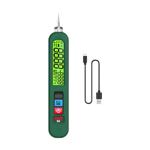 Milageto Spannungstester Spannungsdetektor Live/Null Drahttester LED-Taschenlampe Spannungserkennung Elektrischer Tester mit -Display, S4 von Milageto