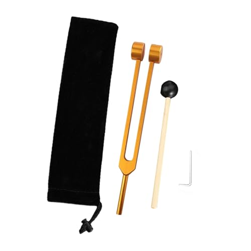 Milageto Stimmgabeln Set Reparaturwerkzeug Hörhilfe Werkzeug Ohren für Männer Frauen Zuhause, 24.5cm Gold von Milageto