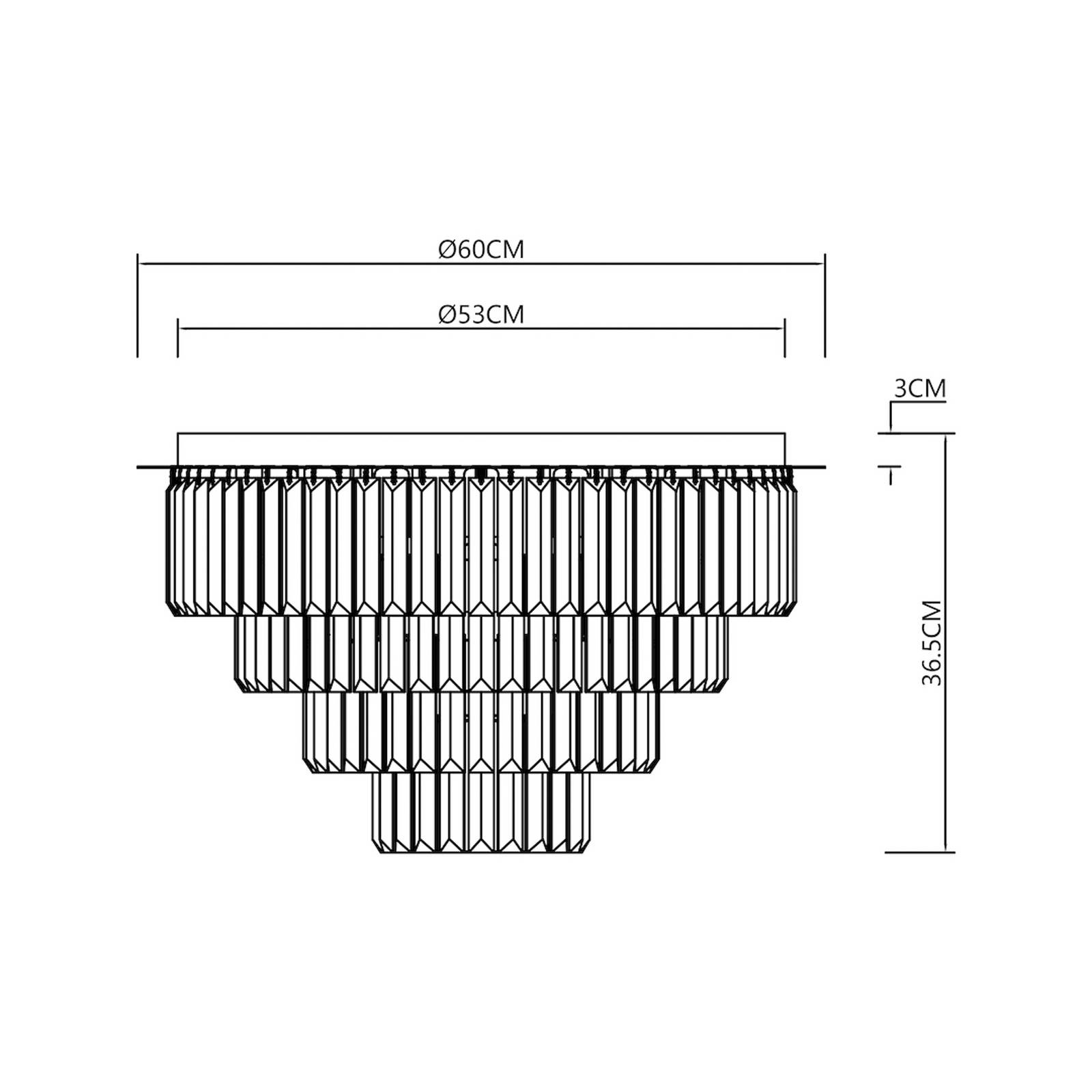 Deckenleuchte Milano, Ø 60 cm, gold/kristall, Glas, 9 x E14 Deckenleuchte Milano, Ø 60 cm, gold/kristall, Glas, 9 x E14 von Milagro Lighting