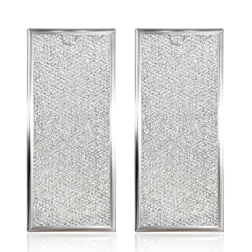 Milalei W10208631A Mikrowellen-Fettfilter, 33 x 15,2 cm (2 Stück), Aluminiumnetz, Ersatz für Whirlpool GE Maytag Mikrowellenfilter von Milalei