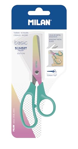 Blíster tijeras Basic edición Sunset, mango turquesa von MILAN
