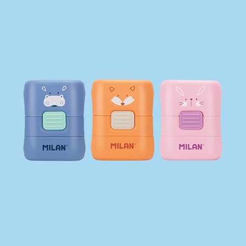 Displaybox 16 Gummibänder mit COMPACT Bürste, spezielle Serie Funny Animals MILAN® von Milan