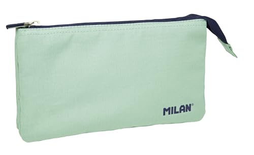 Milan Schulranzen 3 Reißverschlüsse 5 Fächer Grün 215x35x125mm 1918 von MILAN