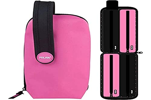 Federmäppchen Milan Fluo Pink Handly Multipencilcase 31 Teile von Milan