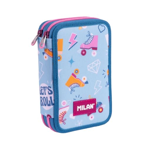 MILAN® Federmäppchen mit 2 Etagen mit Inhalt der speziellen Serie Roller 2 von MILAN