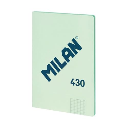 MILAN® Notizbuch, geleimt, kariert, 48 Blatt A4, Serie 1918, grün von Milan