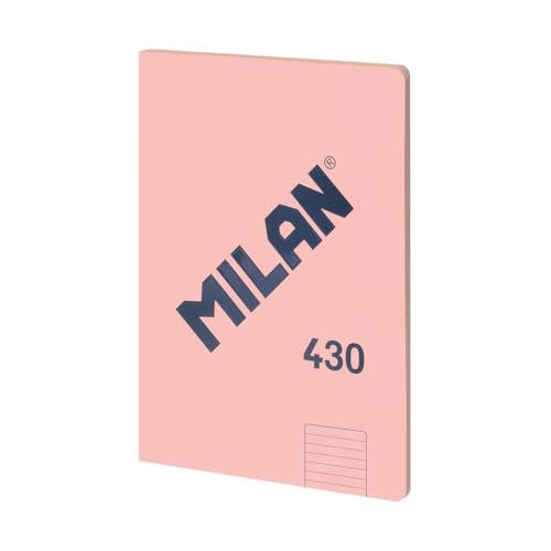 MILAN® Notizbuch geleimt, liniert, 48 Blatt A4, Serie 1918, rosa von Milan