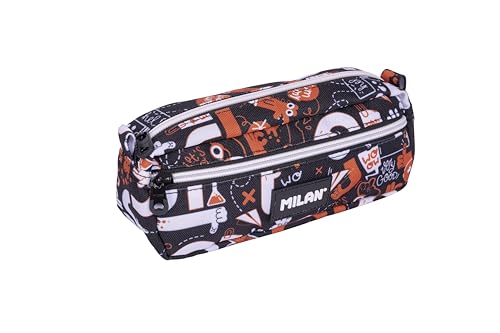 MILAN® Rechteckiges Federmäppchen mit 2 Reißverschlüssen, spezielle Serie Fingers von MILAN