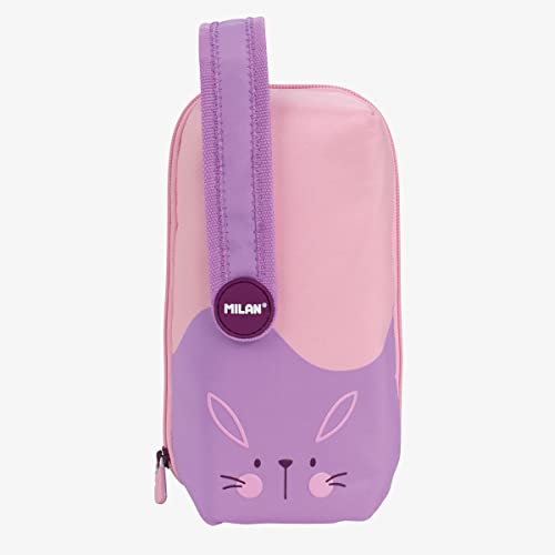 MILAN® Set 4 Federmäppchen mit Spezial-Serie Fun Animals violett von MILAN