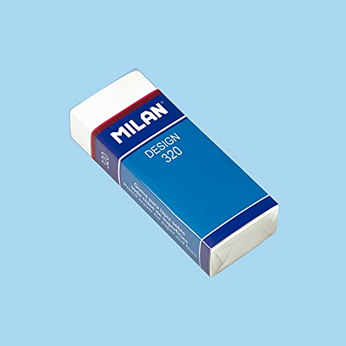 MILAN Box mit 24 abgeschrägten Radiergummis 4824 weiß von MILAN