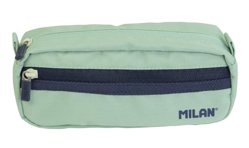 Rechteckiges Federmäppchen mit 2 Reißverschlüssen Serie 1918 grün MILAN ® von MILAN
