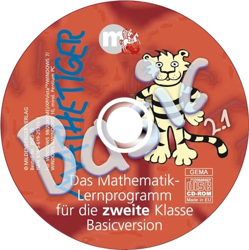 Mathetiger Basic 2 Version 2.0. CD-ROM. Bayern: 6 Übungen aus der CD-ROM Mathetiger 1/2 Homeversion. 2. Schuljahr von Mildenberger Verlag