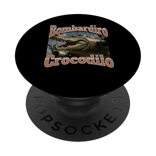 Bombadiro Crocodilo Lustige italienische Brainrot-Meme-Grafik PopSockets Klebender PopGrip von MildlyPerturbed