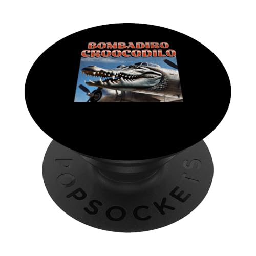 Bombadiro Crocodilo Lustige italienische Brainrot-Meme-Grafik PopSockets Klebender PopGrip von MildlyPerturbed