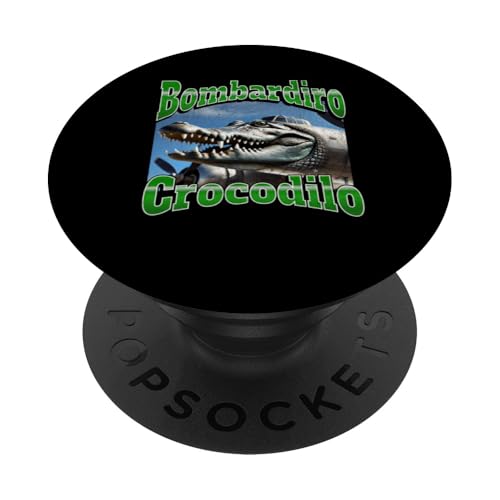 Bombadiro Crocodilo Lustige italienische Brainrot-Meme-Grafik PopSockets Klebender PopGrip von MildlyPerturbed