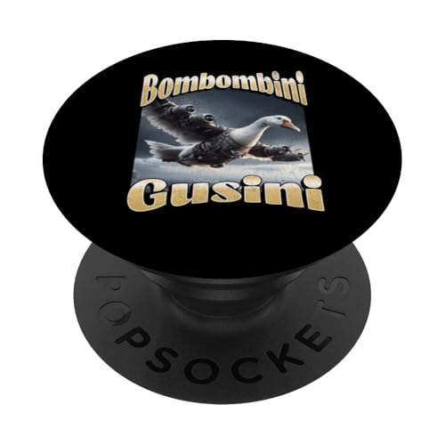 Bombombini Gusini Lustige italienische Brainrot Meme Grafik PopSockets Klebender PopGrip von MildlyPerturbed