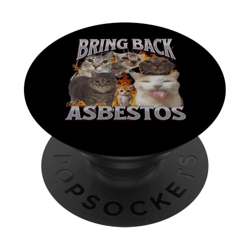 Bring Back Asbest Funny Cat Meme Bootleg Grafik PopSockets Klebender PopGrip Bring Back Asbest Funny Cat Meme Bootleg Grafik PopSockets Klebender PopGrip von MildlyPerturbed
