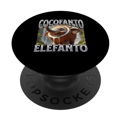 Cocofanto Elefanto Lustige italienische Brainrot-Meme-Grafik PopSockets Klebender PopGrip von MildlyPerturbed