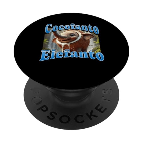 Cocofanto Elefanto Lustige italienische Brainrot-Meme-Grafik PopSockets Klebender PopGrip von MildlyPerturbed