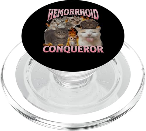 Hemorrhoid Conqueror Lustige Katze Meme Bootleg Grafik PopSockets PopGrip für MagSafe Hemorrhoid Conqueror Lustige Katze Meme Bootleg Grafik PopSockets PopGrip für MagSafe von MildlyPerturbed