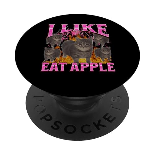 I Like Eat Apple Funny Oia Oia Cat Meme Bootleg Grafik PopSockets Klebender PopGrip I Like Eat Apple Funny Oia Oia Cat Meme Bootleg Grafik PopSockets Klebender PopGrip von MildlyPerturbed