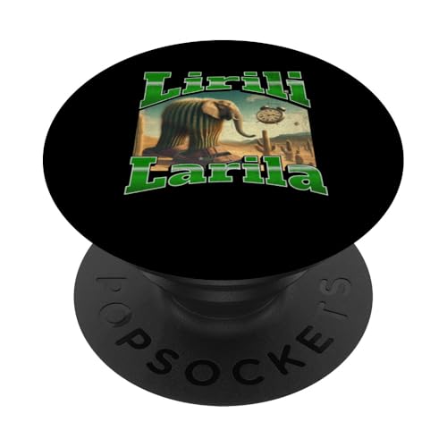 Lirili Larila Lustiges italienisches Gehirnrot-Meme-Grafik PopSockets Klebender PopGrip von MildlyPerturbed