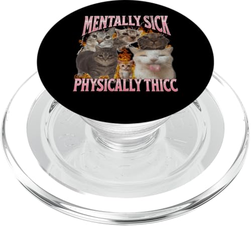 Physically Thicc Lustige Katze Meme Bootleg Grafik PopSockets PopGrip für MagSafe von MildlyPerturbed