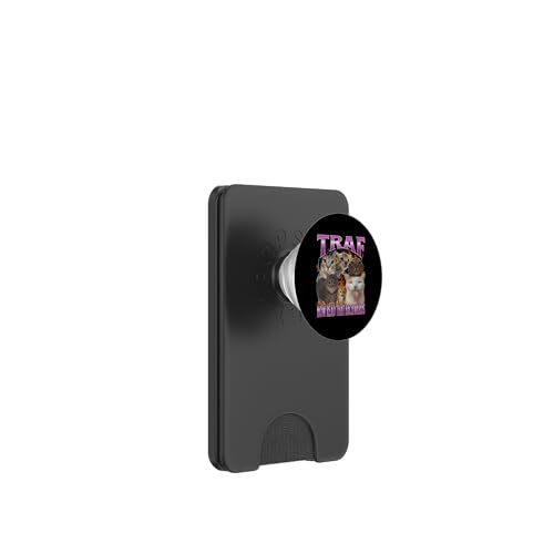 TRAF liest jetzt das rückwärts lustige Katzen-Meme-Bootleg PopSockets PopWallet für MagSafe von MildlyPerturbed