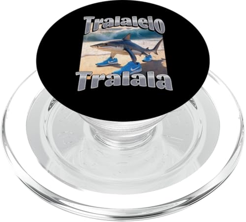 Tralalelo Tralala Lustiger Hai, italienische Brainrot-Meme-Grafik PopSockets PopGrip für MagSafe von MildlyPerturbed