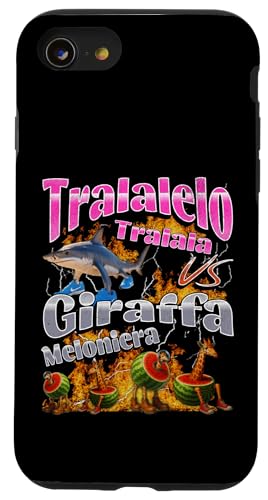 Tralalelo VS Giraffa Lustige italienische Brainrot-Meme-Grafik Hülle für iPhone SE (2020) / 7 / 8 von MildlyPerturbed