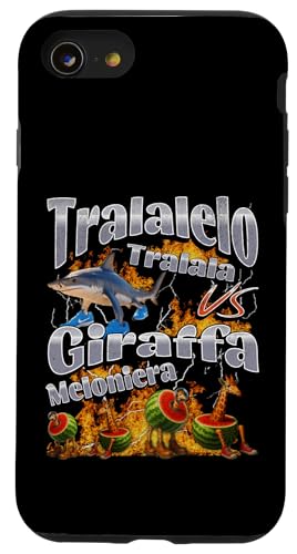 Tralalelo VS Giraffa Lustige italienische Brainrot-Meme-Grafik Hülle für iPhone SE (2020) / 7 / 8 von MildlyPerturbed