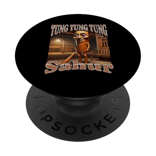 Tung Tung Sahur Lustige italienische Brainrot-Meme-Grafik PopSockets Klebender PopGrip von MildlyPerturbed