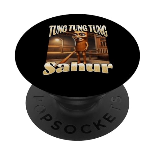 Tung Tung Sahur Lustige italienische Brainrot-Meme-Grafik PopSockets Klebender PopGrip von MildlyPerturbed
