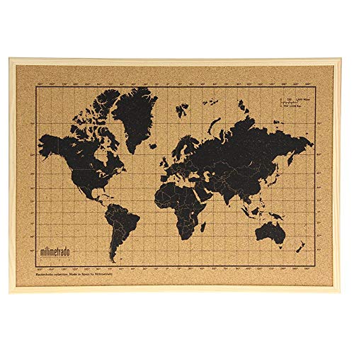 Weltkarte aus Kork, Wandrahmen, Naturholz, Weltkarte zum Markieren von Reisen, Korkplatte, originelle Geschenke für Reisende, Weltkarte aus Kork, Wandrahmen, Naturholz, Weltkarte zum Markieren von Reisen, Korkplatte, originelle Geschenke für Reisende, von Milimetrado