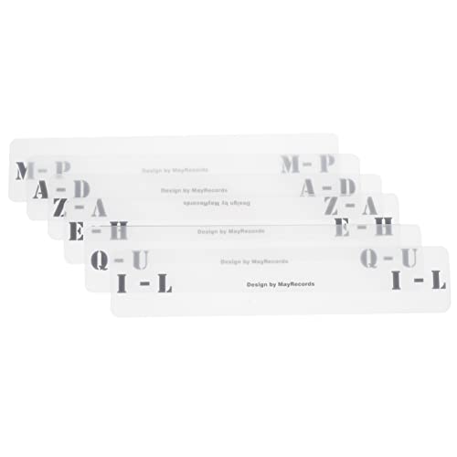 Acryl-Vinyl-Schallplatten-Kategorie-Label: A-Z Acryl-Schallplatten-Dateileitungskarten, 6 Stück, CD-Registerkarten mit schwarzem A-Z Alphabet-Schriftzug für horizontale vertikale Anordnung von Milisten