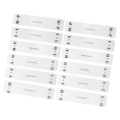 MILISTEN 12 Stück Buchstaben Schriftzug Karte Horizontal A-Z A A- Arrangement Disc Vinyls Kategorie Tabs Karten Acryl für Schallplatte Z beide mit Regalteilern Trennwand Vinyl Weiß Lp Liebhaber von Milisten