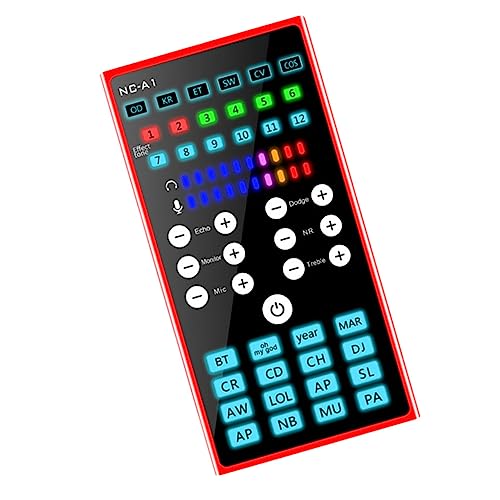 MILISTEN 1stk Handy Soundkarte Dj-ausrüstung Beat-Macher -Sound-Mixer Audiomischer -Streaming-Audio-Mixer Sound-Effekt-Maschine Dj-Mixer Sound-mischpult Tonmischer Metall Rot von Milisten