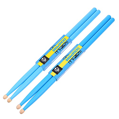 MILISTEN 2 Pairs Blau Ahorn Percussion Drum Sticks Maple Holz Drumsticks Nicht Slip Trommel Sticks Holz Spitze Maplewood Drumstick für Kinder Studenten Und Erwachsene von Milisten