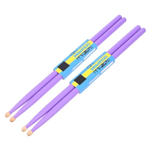 MILISTEN 2 Pairs Lila Maple Percussion Drum Sticks Maple Holz Drumsticks Nicht Slip Trommel Sticks Holz Spitze Maplewood Drumstick für Kinder Studenten Und Erwachsene von Milisten