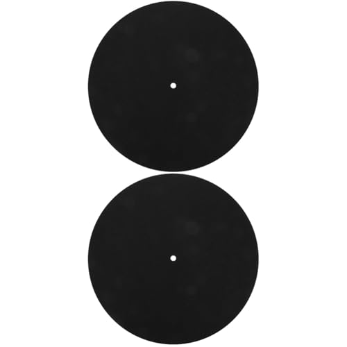 MILISTEN 2 Stück 7 Filz Aufzeichnungsblock Gewicht Aufnehmen Crosley Plattenspieler Slipmat-pad Aus Kork Gummimatte Plattenteller Matte Gummi 12 Zoll Abspielgerät Gefühlt Schmücken Vinyl von Milisten