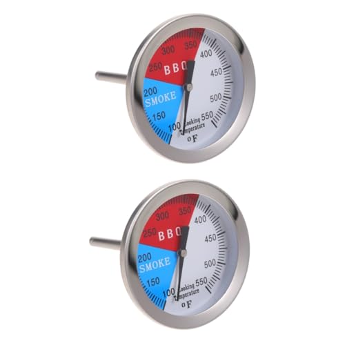MILISTEN 2 Stück Thermometer Fleisch Sofort Lesen Kochen Temperatursonde Küchengebrauch Grillen Außengrill Räuchertemp Backtemperaturanzeige Grilltemp Temperaturanzeige Aus Edelstahl Glas von Milisten
