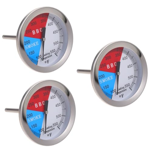 MILISTEN 3 Stück Thermometer Grillen Kochen Temperatursonde Fleisch Sofort Lesen Küchengebrauch Grilltemperaturprüfgerät Grillwerkzeug Aus Edelstahl Backtemperaturanzeige Glas von Milisten