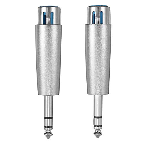 MILISTEN Audiokonverter 2 Pcs 6. 35Mm zu Adapter 1/4 Zoll auf 3- Pin Audio Converter für Mikrofon Kopfh?rer Zubeh?r Silber adapter Audio-Adapter von Milisten