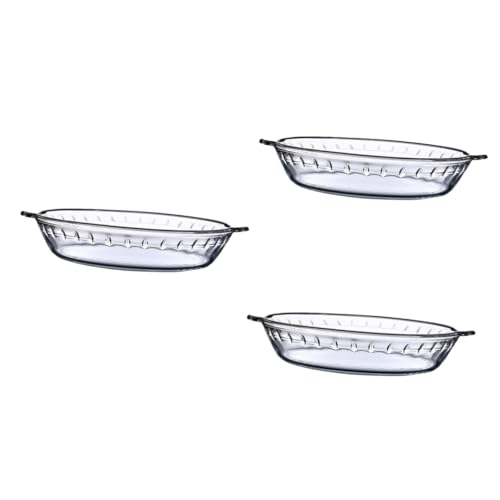 MILISTEN Obsttablett 3 Stk runde Auflaufform aus Glas Obstschale aus Glas Fischgrillgestell für Grill Essenstablett Backformen Kochgeschirr Grillplatte mit Griff Keks Kuchenform Ofen MILISTEN Obsttablett 3 Stk runde Auflaufform aus Glas Obstschale aus Glas Fischgrillgestell für Grill Essenstablett Backformen Kochgeschirr Grillplatte mit Griff Keks Kuchenform Ofen von Milisten