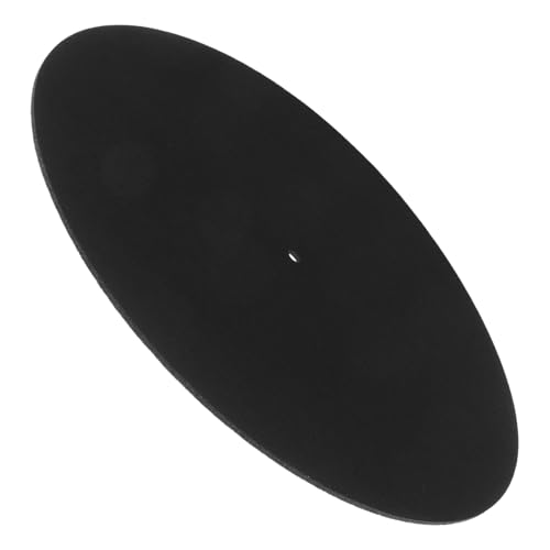 MILISTEN Rekordmatte Plattenspielerzubehör für Vinyl Plattenschutzmatte Beleg Drehscheibe die Ermäßigung Plattenspieler-Matten Rekord-Slipmat Vinyl-Rutschmatte Vinyl-Pad gefühlt Schwarz von Milisten