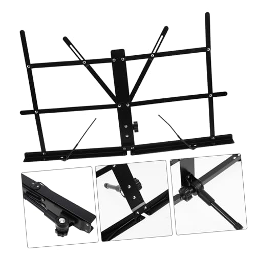 Milisten 1 Satz Notenständer Tabletop -musikständer Halterung Für Tablet-ständer Buchständer Für Klavier Ständer Notenhalter Buchständer Zum Lesen Schreibtisch -tablet -ständer Black Stoff von Milisten