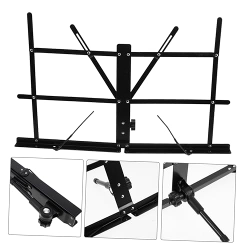 Milisten 1 Satz Notenständer Tragbarer Musikbuchständer zusammenklappbarer notenhalter faltbarer Notenbuchhalter Halterung für Tablet-Ständer Tabletop -Musikständer Metall Schwarz Milisten 1 Satz Notenständer Tragbarer Musikbuchständer zusammenklappbarer notenhalter faltbarer Notenbuchhalter Halterung für Tablet-Ständer Tabletop -Musikständer Metall Schwarz von Milisten