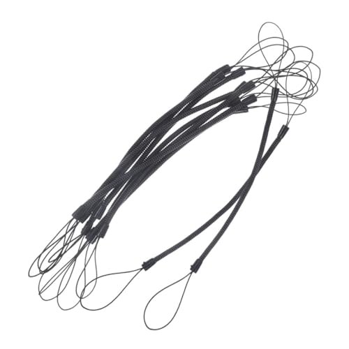 Milisten 10 Stück Handyriemen mit Handy, Mobiltelefon Kabel Stift-Lanyard hängendes Schlüsselband Stifthalter Anti verlorenes Seil Tether Stiftleine Plastik Black von Milisten