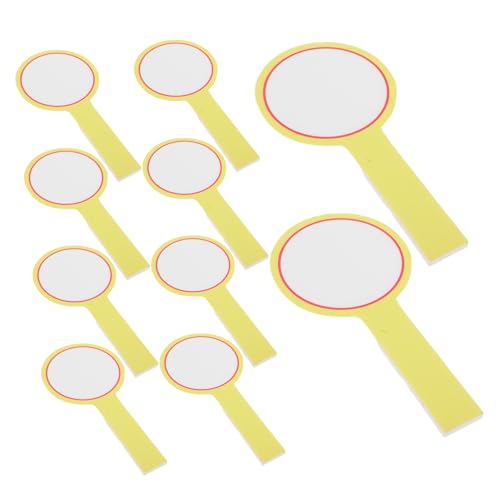 Milisten 10 Stück Student White Boards Whiteboard -Paddel Paddel für Lehrerveranstaltungen Anzeigetafel Wiederverwendbare Paddel für Lehrer trocken abwischbares Paddelbrett Plastik Gelb Milisten 10 Stück Student White Boards Whiteboard -Paddel Paddel für Lehrerveranstaltungen Anzeigetafel Wiederverwendbare Paddel für Lehrer trocken abwischbares Paddelbrett Plastik Gelb von Milisten
