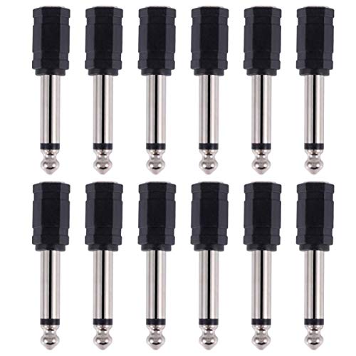 Milisten 12st Audio-anschluss 6,35-mm-auf-3,5-mm-klinkenadapter 6,35-stecker Auf 3,5-klinkenstecker Audio-adapter Kopfhörer Audiokonverter von Milisten